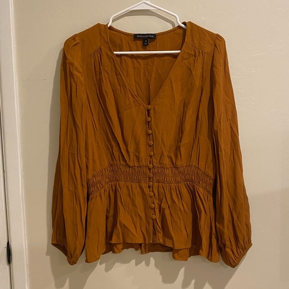 Banana Republic Boho Peplum Top — Size M - Picture 2 of 5